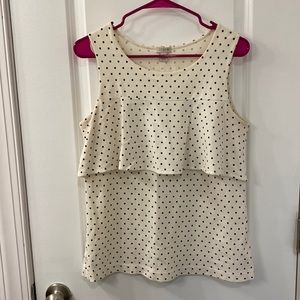 J. Crew Ruffle Polka Dot Tank Size S